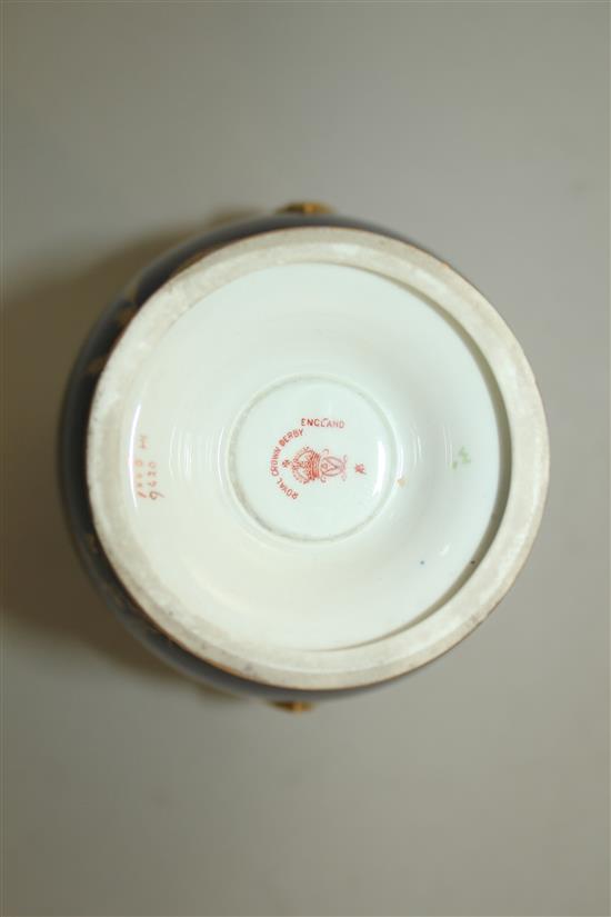 A Royal Crown Derby two handled vase, 18.5cm